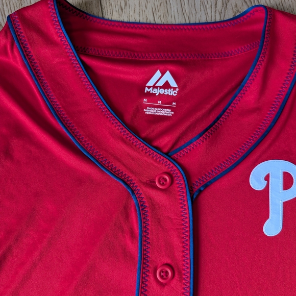 Philadelphia Phillies Majestic Women's Red Short Sleeve Tee - Picture 3 of 8